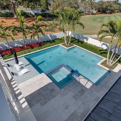 Luxurious backyard pool