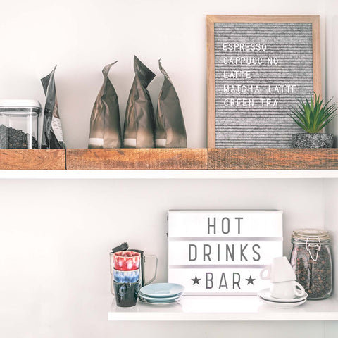 Hot drinks bar set up for winter outside