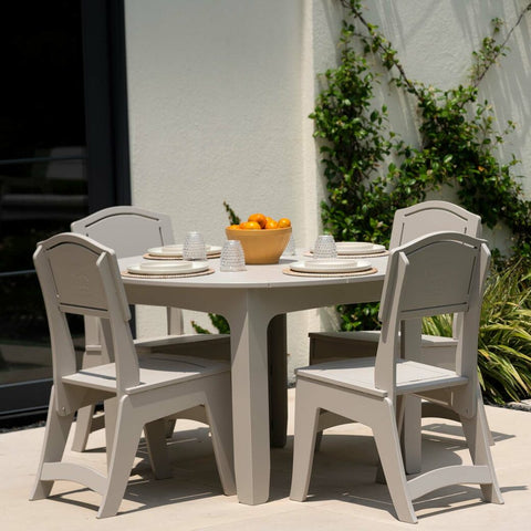 Ledge Lounger Mainstay Dining Table and Chairs on patio
