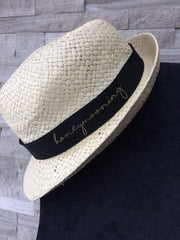 Honeymooning Straw Trilby Hat - Koko Kimono