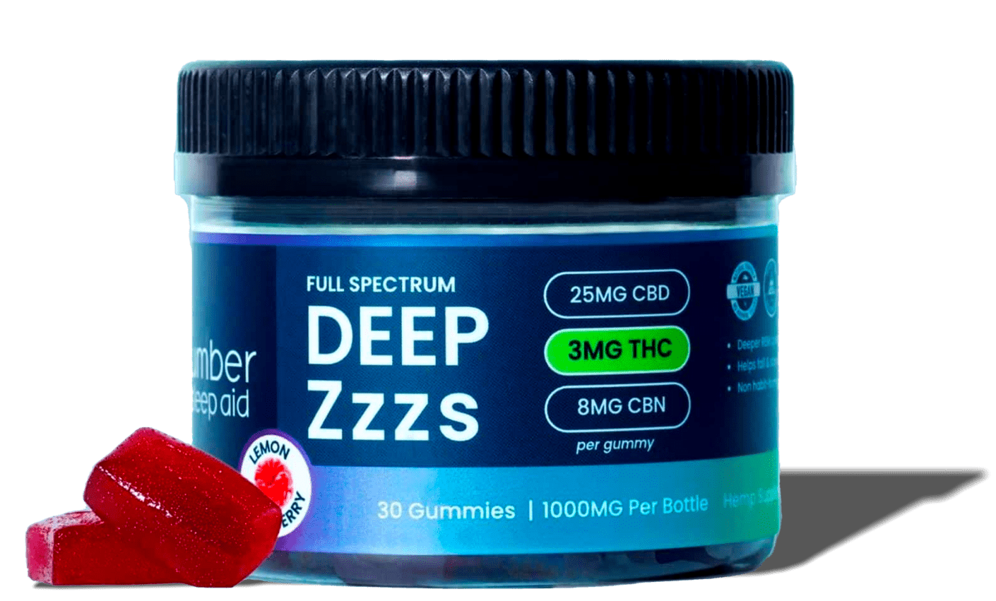 Deep Zzzs THC CBD CBN Gummies For Sleep