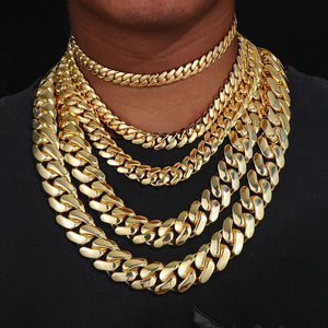 12-20mm wide Round Cuban Miami Link Chain - Ice Dynasty