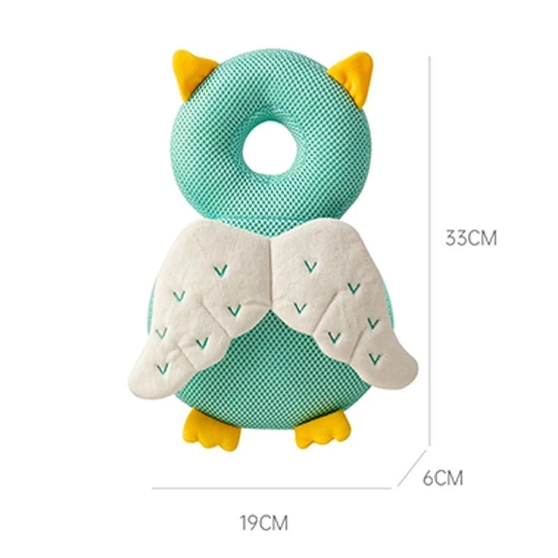 Coussin anti chute bébé vert avec mesures