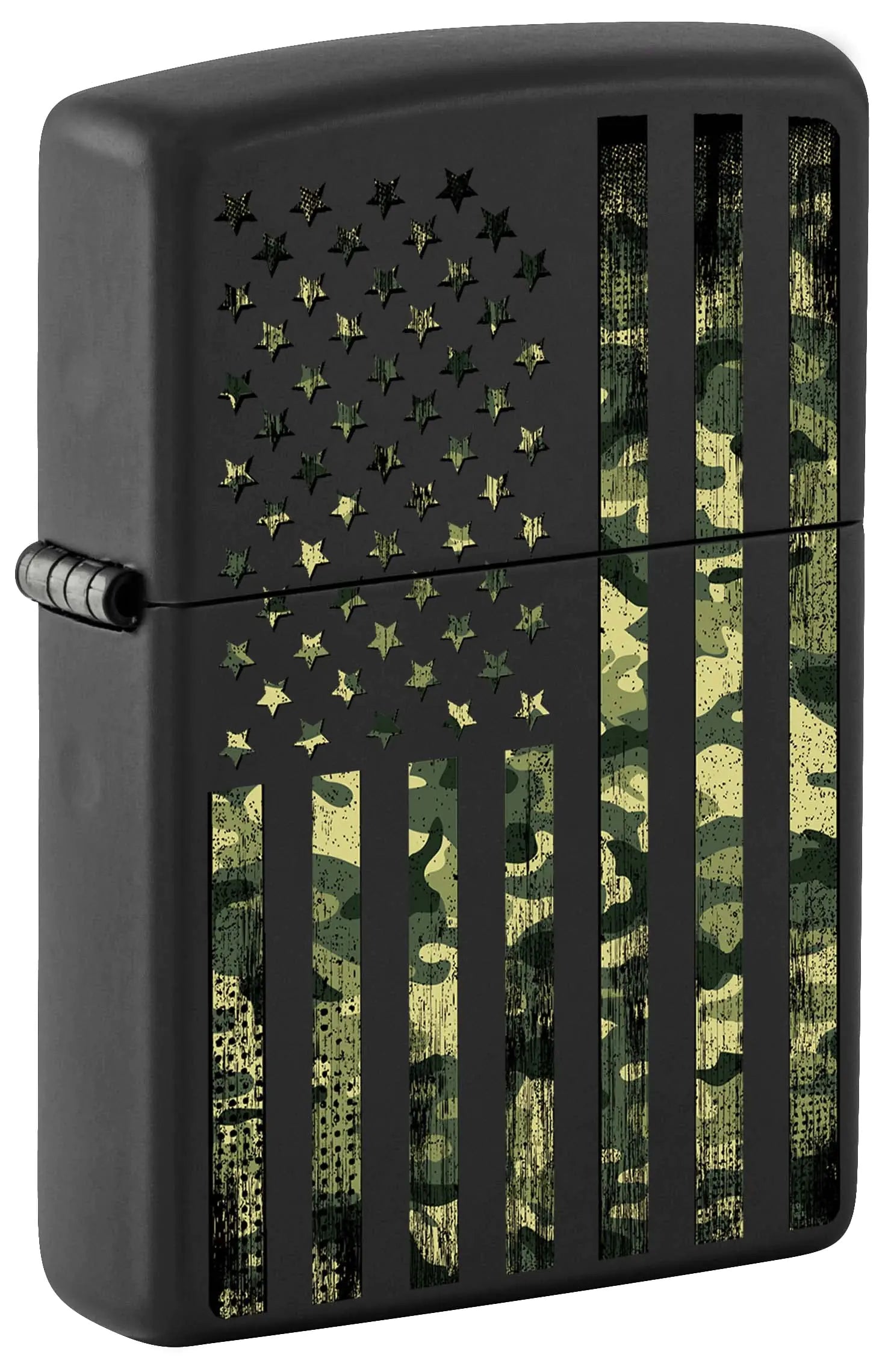 Zippo Lighter Camouflage United States Flag - Black Matte 80983