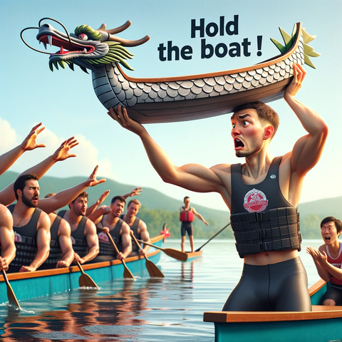 hold the boat dragon boat boat command