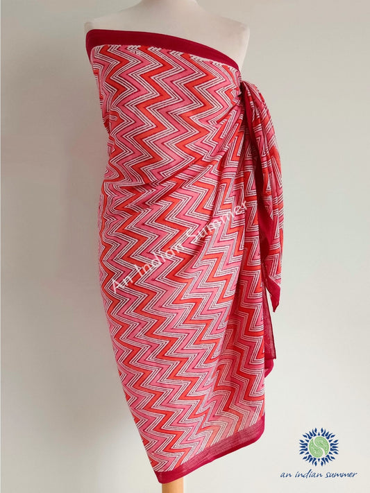 Virtue is Bold Sarong - Orange & Grey – An Indian Summer