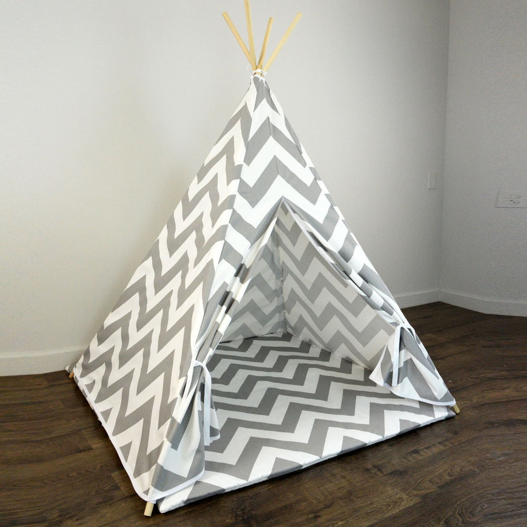 grey chevron teepee