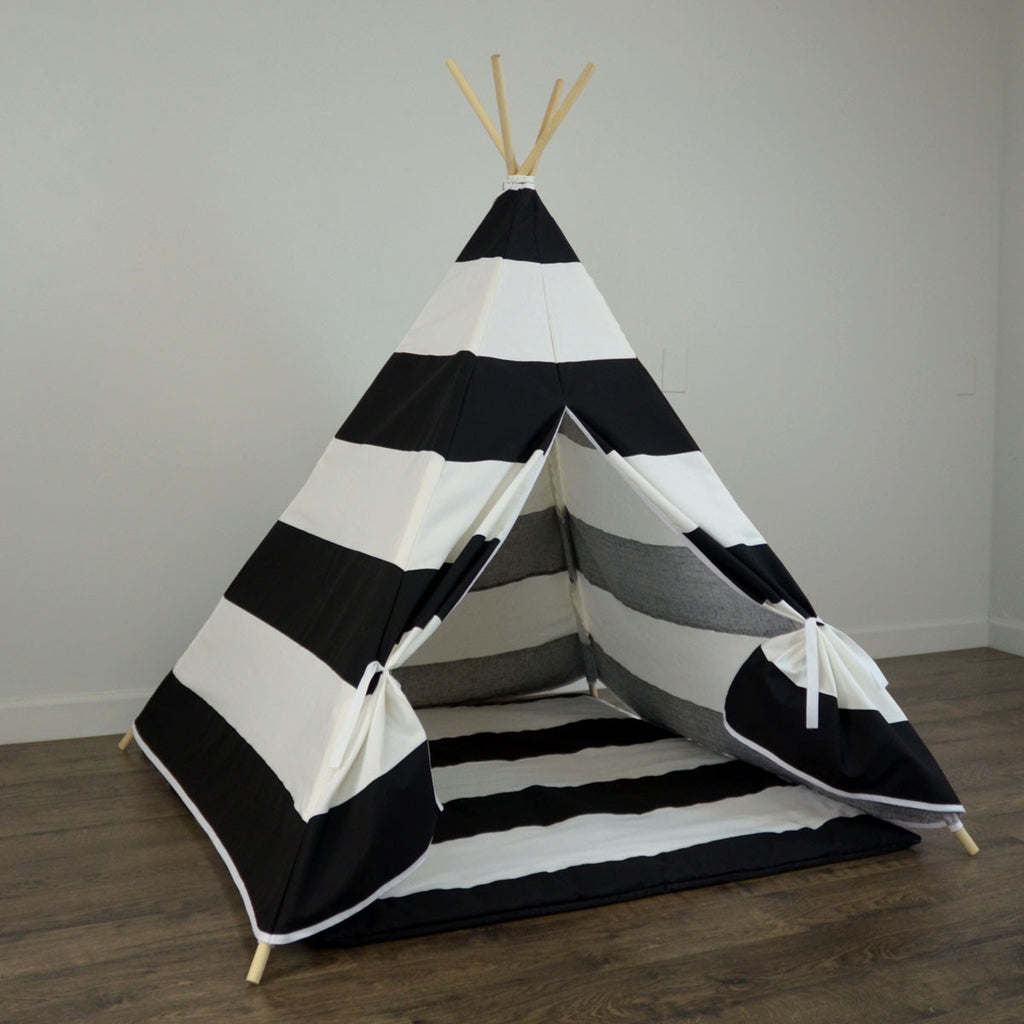 striped teepee tent