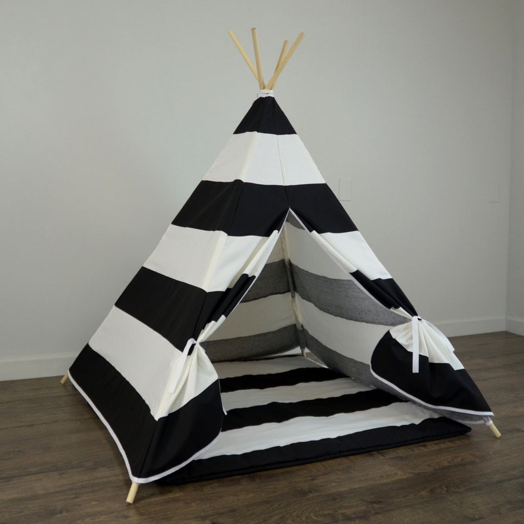 teepee tent black and white