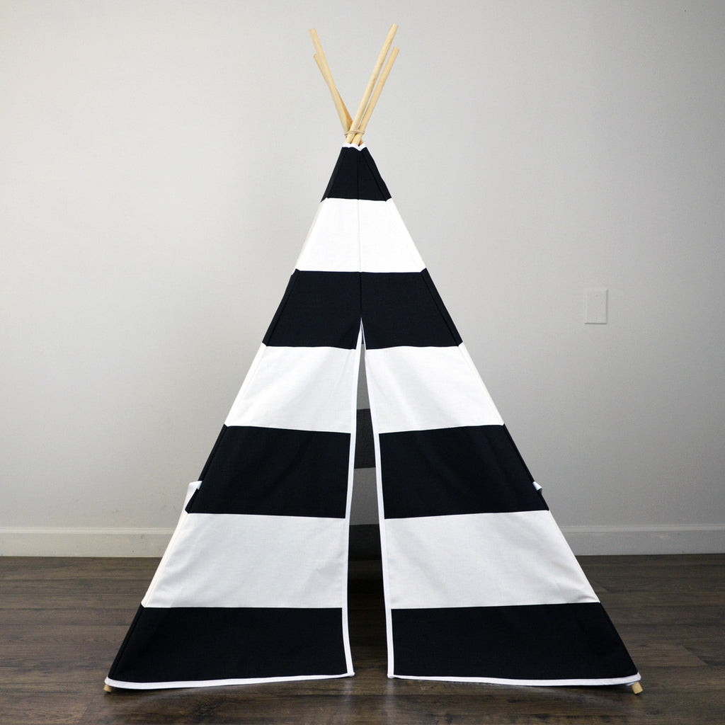 striped teepee tent