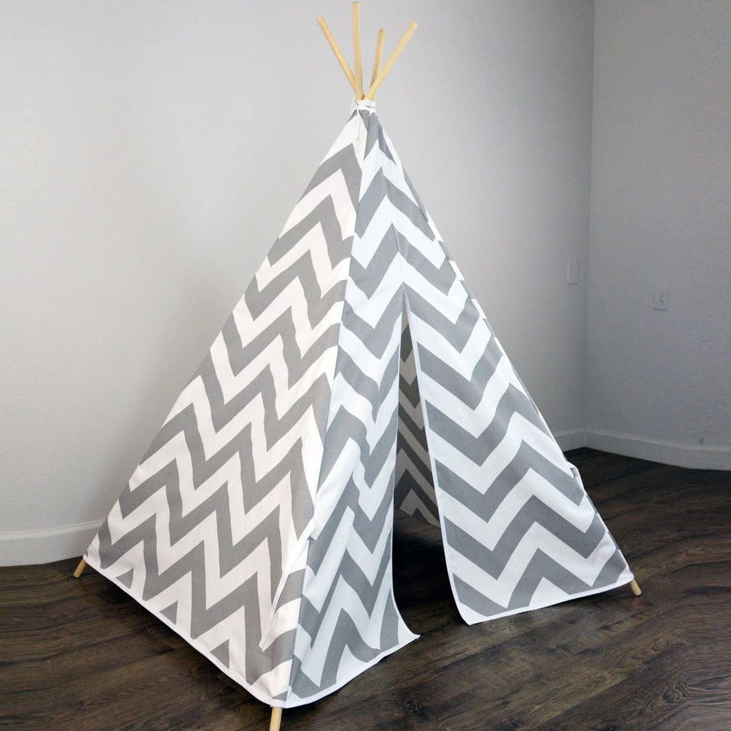 grey chevron teepee