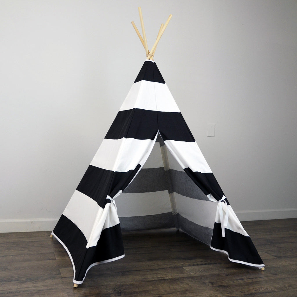 teepee tent black and white