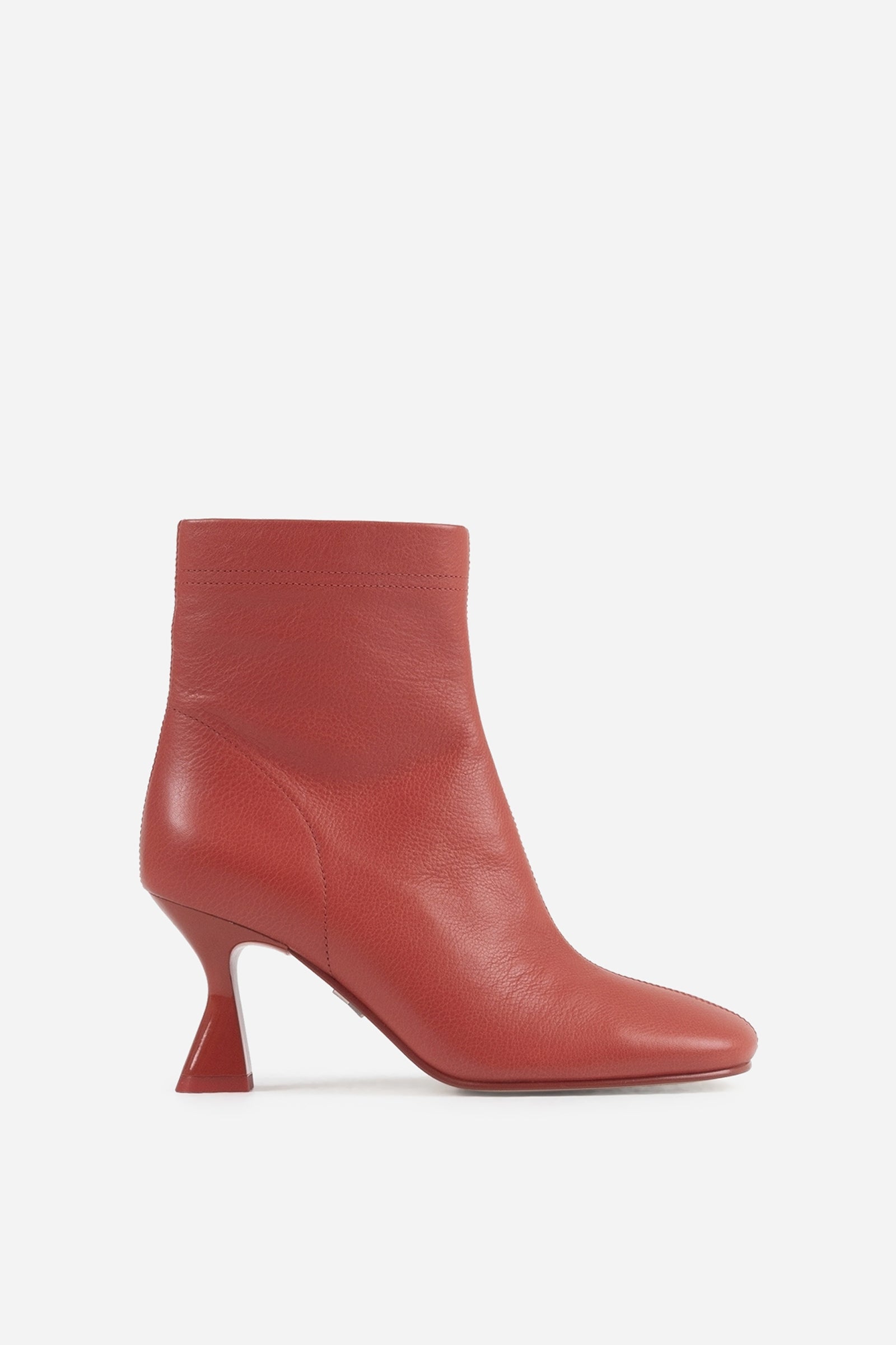 KG by Kurt Geiger Ride Stiletto Heeled Ankle Boots, Red Leather, 3