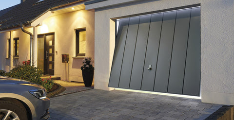 grey electrical up and over garage door