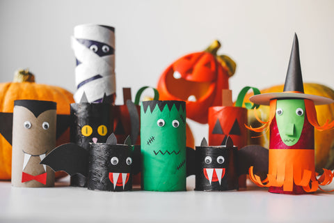 Manualidades de Halloween con rollos de papel higiénico