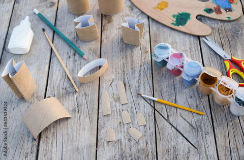 Bricolage avec des rouleaux de papier toilette