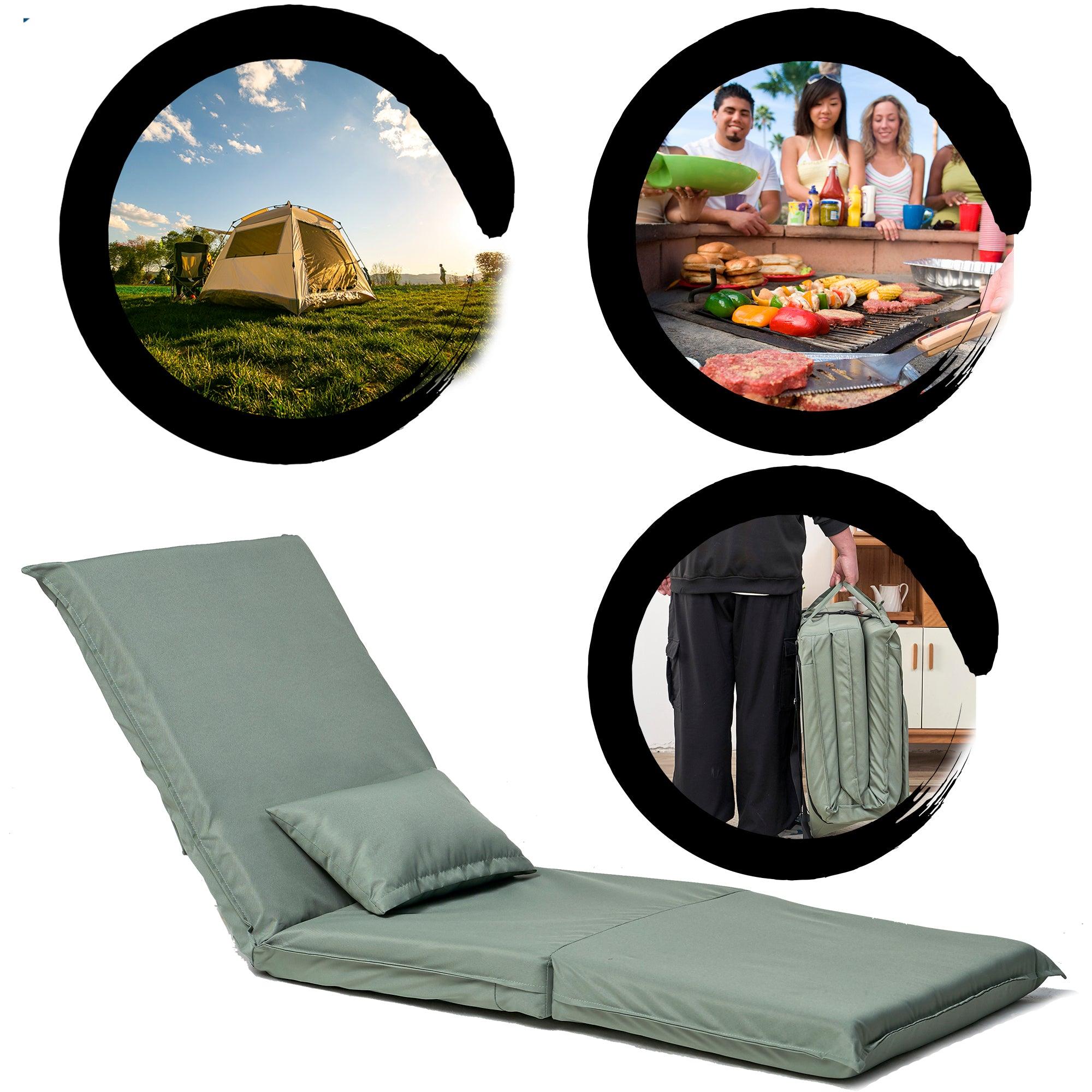Foldable Portable Chair for Outdoor Travel, Picnic, BBQ，Camping Folding Adults with Carry Bag，Portable Chair for Outdoor Travel, Fourteen-Position Adjustable  Recliner