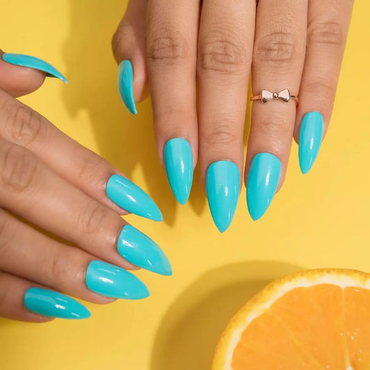 Sea Blue? Turquoise? Press On Nails Set