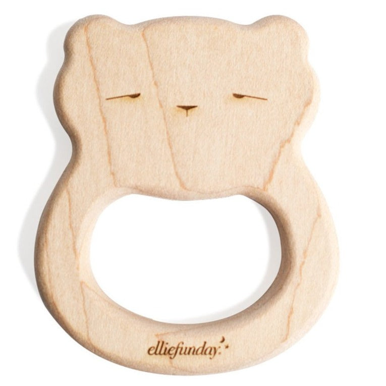 All-Natural Maple Wood Bear Teether - www.elliefunday.com