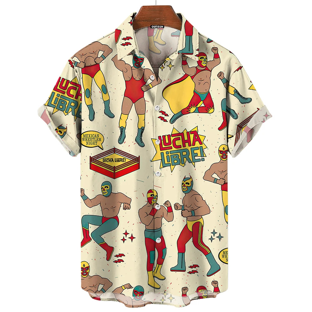 Lucha Libre Button Up Shirt