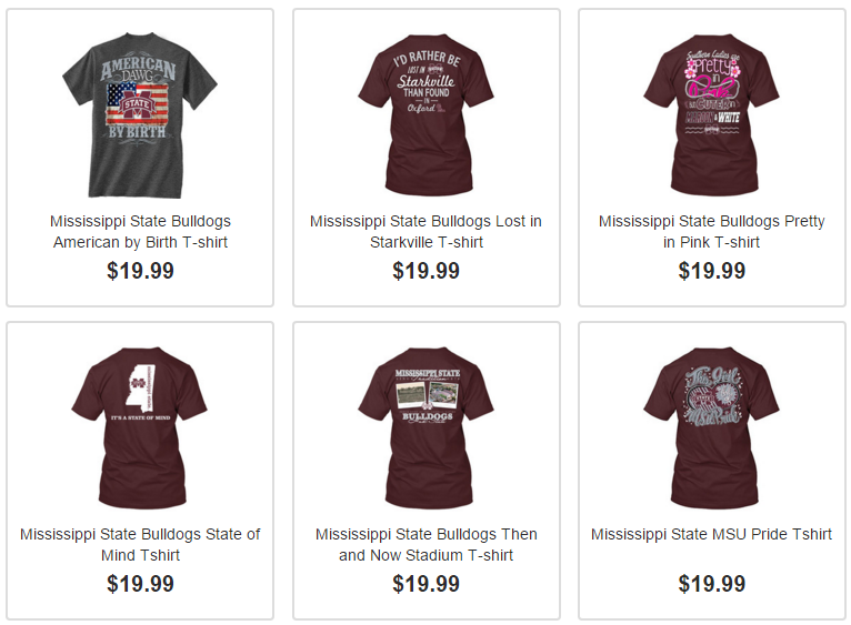 Mississippi state tshirts