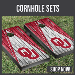 Oklahoma Sooners cornhole boards