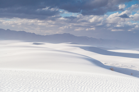 White Sands National Park covered in snow in winter