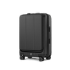 burlington polycarbonate cabin suitcase tilted to the left with black colouring