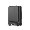 burlington polycarbonate cabin suitcase tilted to the left with grey colouring