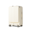 burlington polycarbonate cabin suitcase tilted to the left with ivory colouring