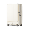 burlington polycarbonate check-in suitcase tilted to the left with ivory colouring