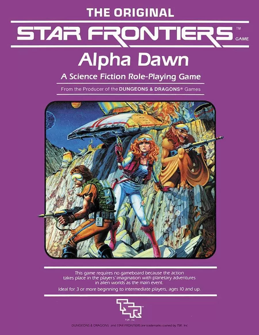 1983 TSR The Original Star Frontiers Game Alpha Dawn, Incomplete Slight Box Damage