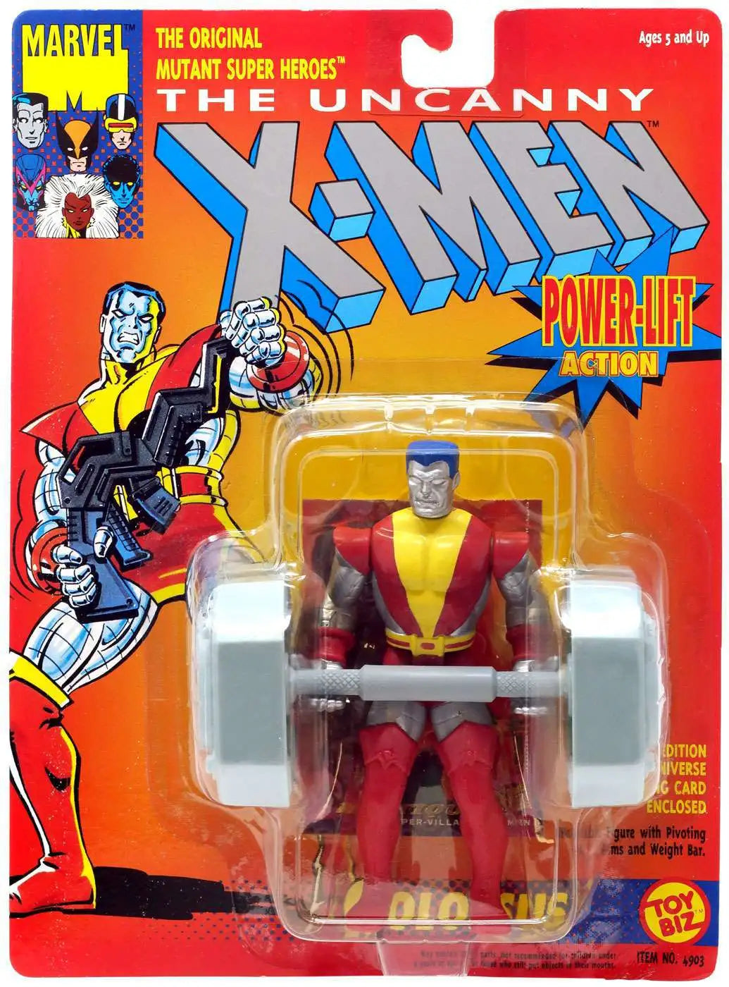 Colossus Uncanny X-Men Power-Life Action Toy Biz (Bent Card)