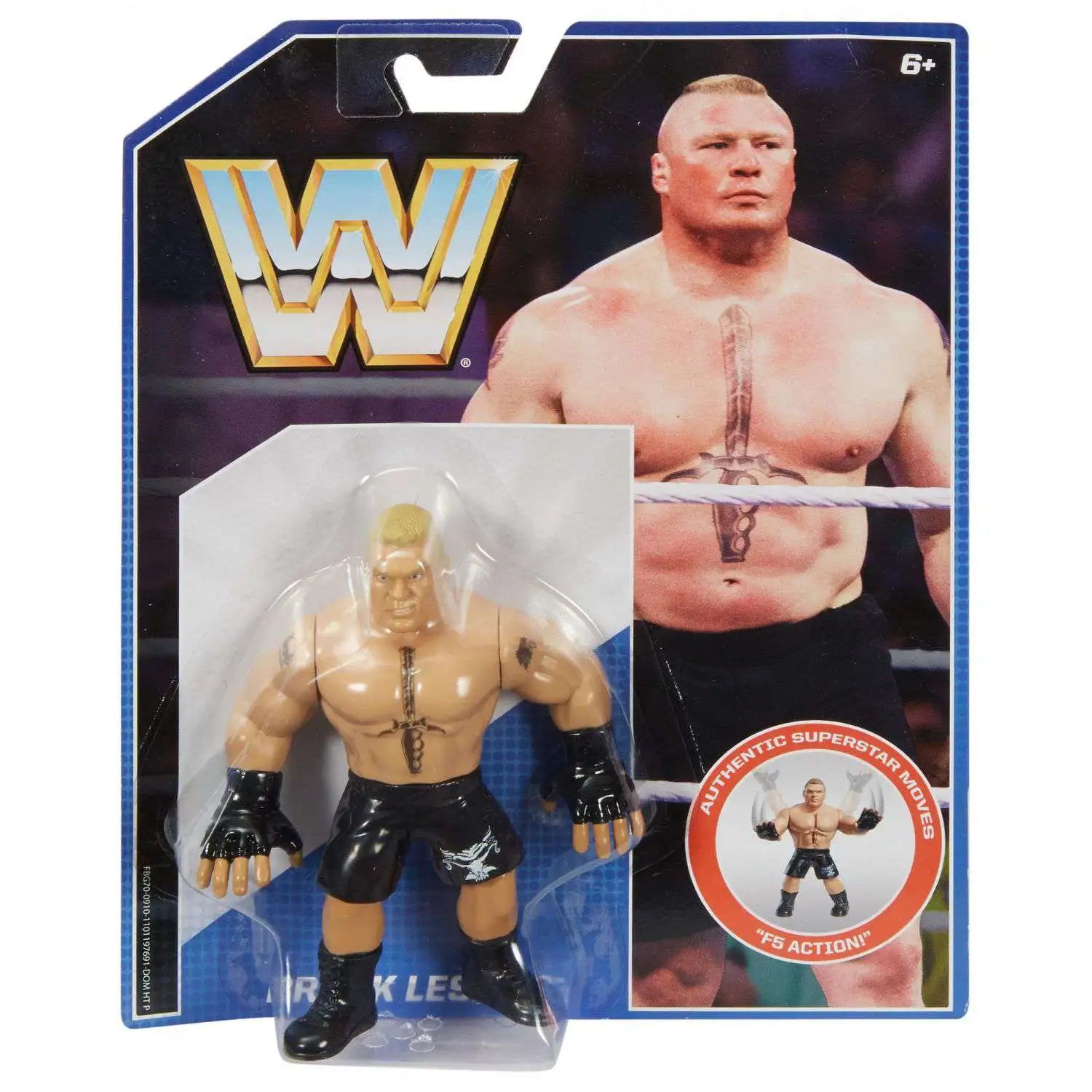Mattel WWE Retro Series 1 Brock Lesnar Slightly Damaged Cardback