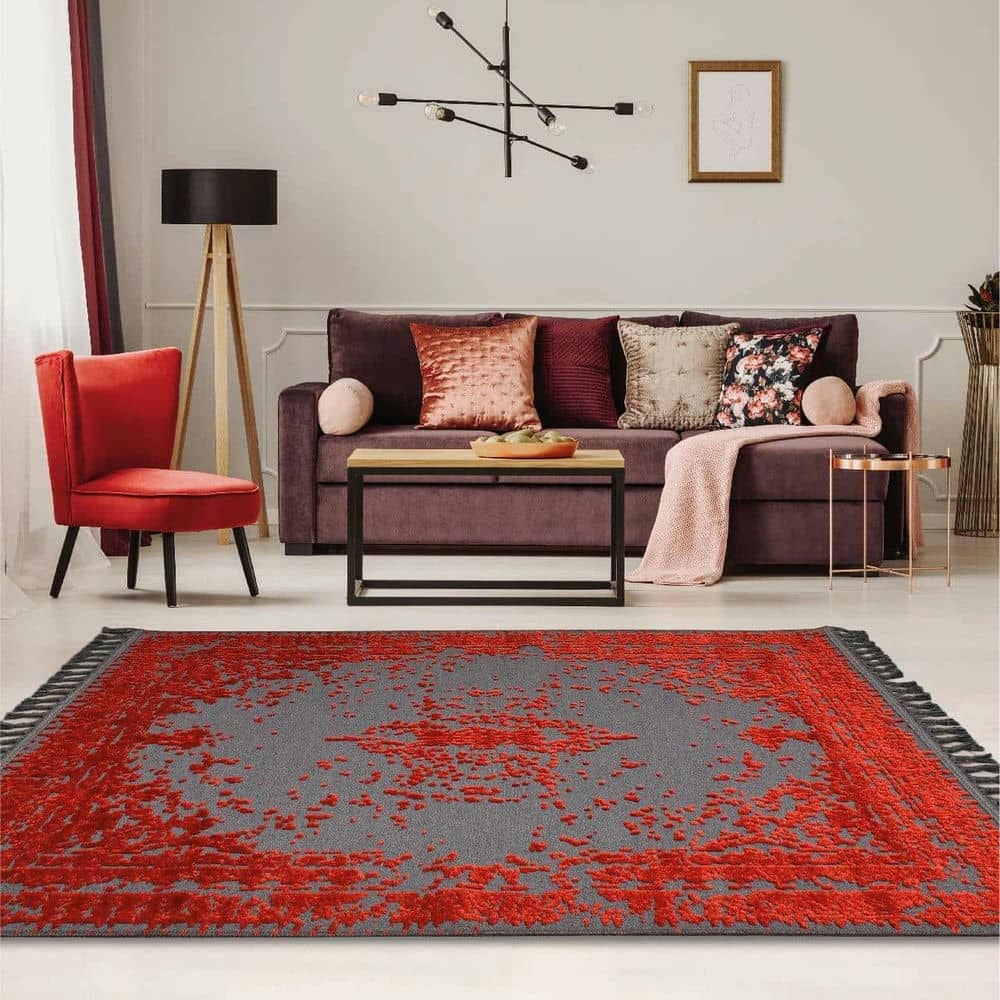 Kırmızı Bohem Kilim Dekhera Moderno 9212 1 Modeli Uygun Fiyata Dekhera'da