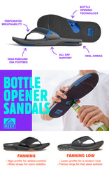 Reef Fanning Sandals with bottle opener feature