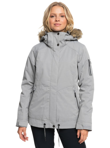 Stay warm and stylish on the slopes with the Roxy Dryflight Technology 10K  Girls Ski Jacket