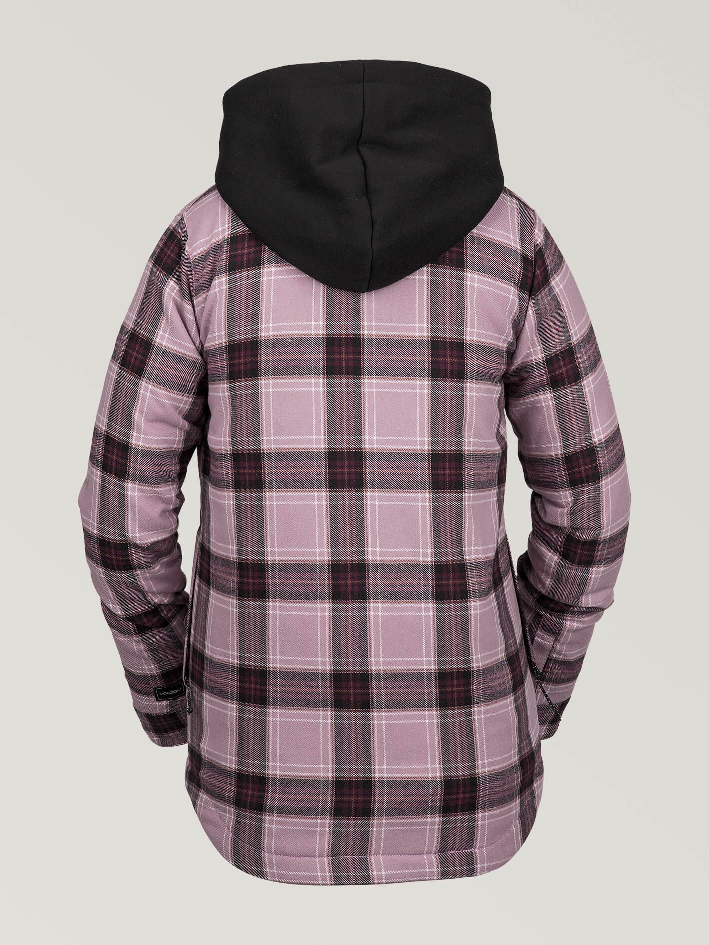 volcom hooded flannel jacket