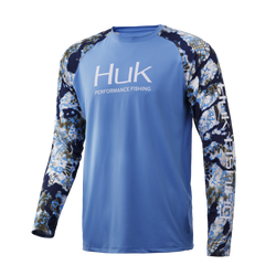 Huk Men's Icon X Camo Hoodie, upf 50 Long-sleeve Fishing Shirt San Sal Large  for sale online