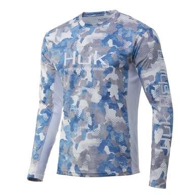 Huk Icon X Current Camo Long Sleeve > Men's Tech Fishing Shirts