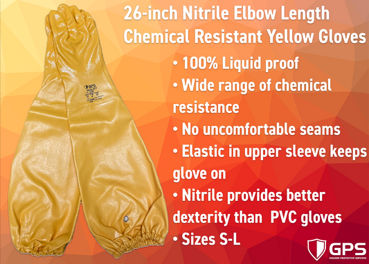  Nitri-Clean, nitrilo verde, 22 mil, 18 pulgadas de longitud,  guantes sin forro, talla L, vendido por pares : Salud y Hogar