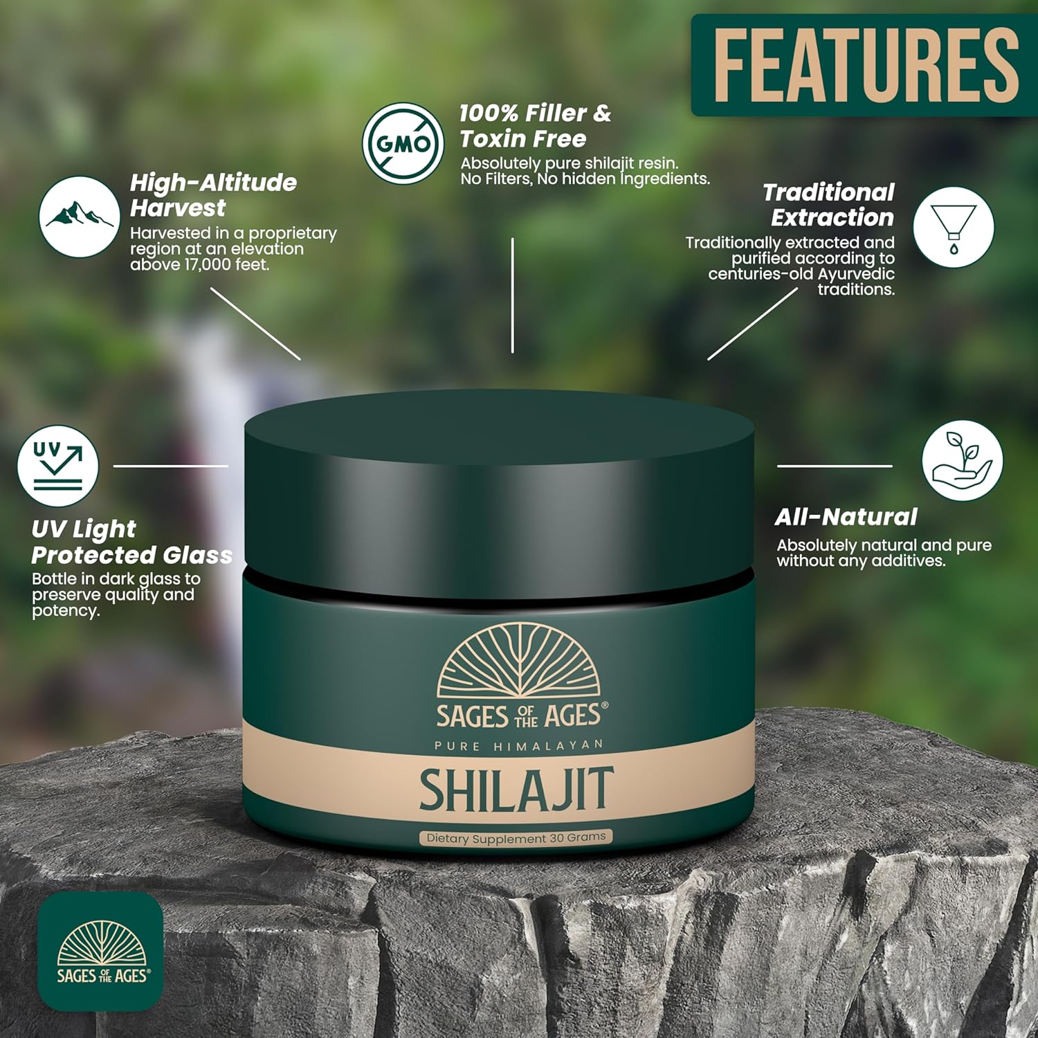 Sages Of The Ages™ Pure Himalayan Shilajit Resin - 30 Grams – Sages of ...