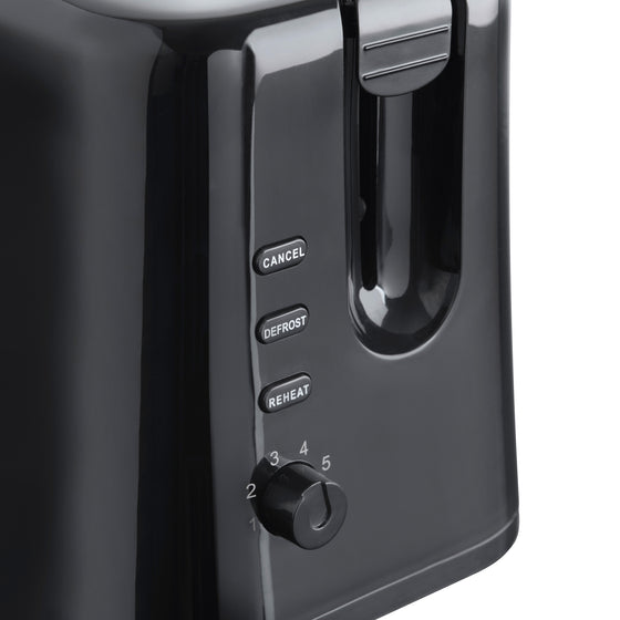 2 Slice Toaster - Black Image 3