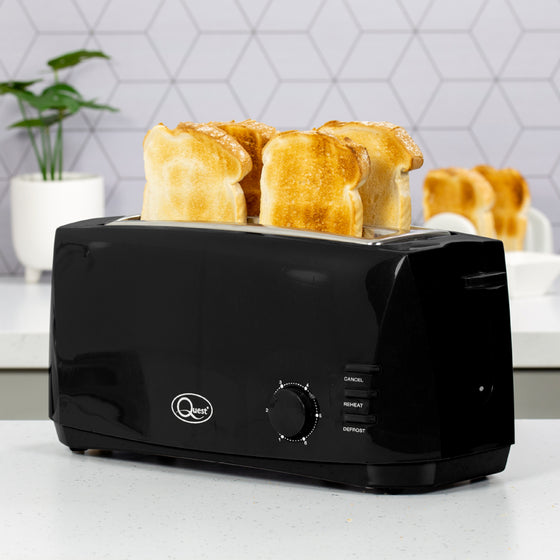 4 Slice Toaster - Black Image 2