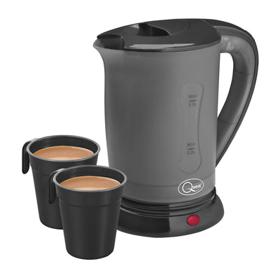 0.5L Travel Kettle and Mug Set - Black