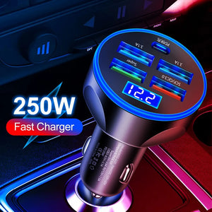 250W USB & Type C Fast Charging Car Adapter - Lektroniks - Car Adapter For Fast Charging