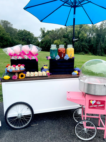 summer party cart rental cotton candy cart