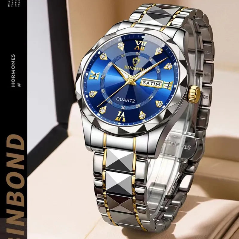 Fashion Mens Business Black Watches Luxury Stainless Steel Ultra Thin Mesh  Belt Quartz Men Wrist Watch Casual Classic Male Watch