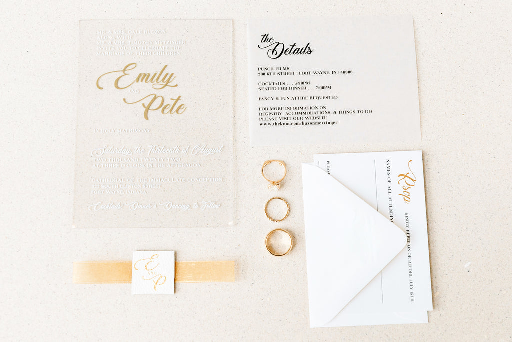 Handmade wedding invitations