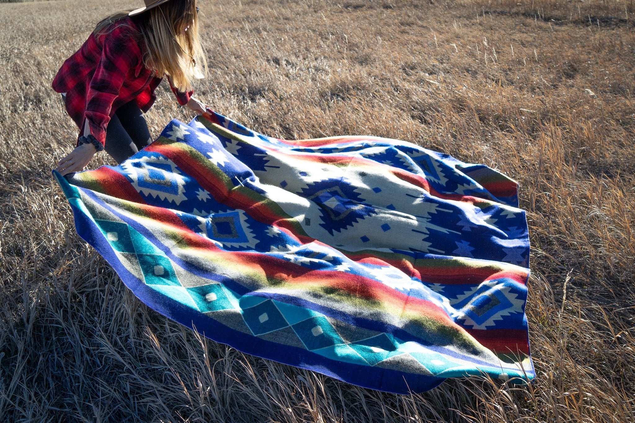 ALPACA THREADZ // Andean Alpaca Wool Blanket // Ocean Breeze